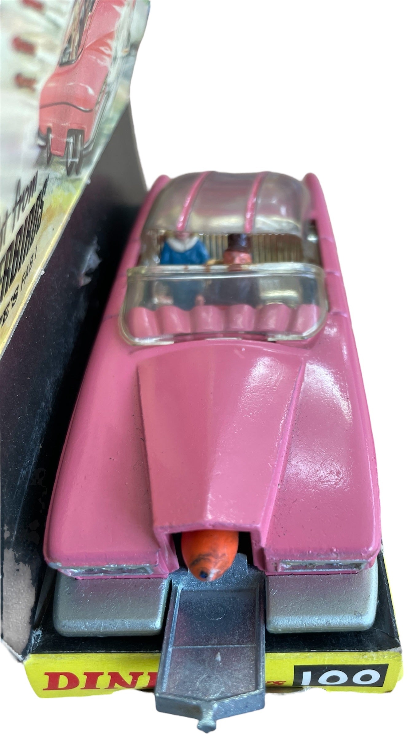 Vintage Dinky Toys 1975 Gerry Andersons Thunderbirds Dinky No. 100 DieCast Lady Penelopes Fab 1 Rolls Royce Model Car - Fantastic Condition In The Original Box With Display Plinth