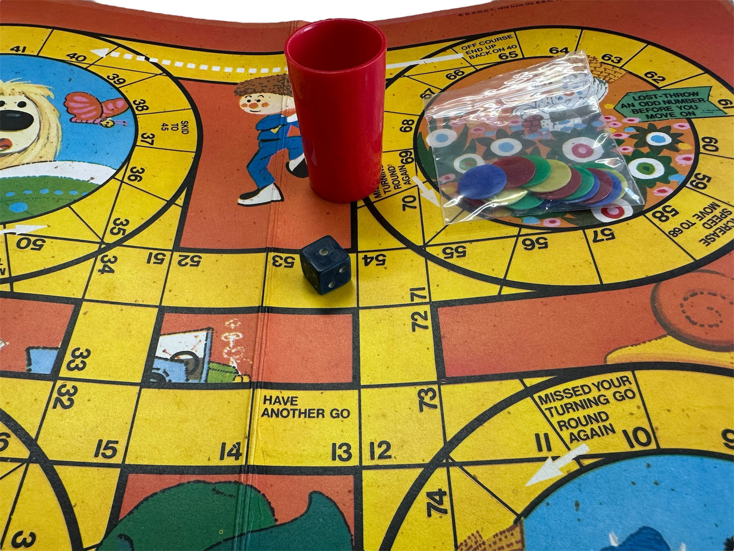 Vintage 1973 Hopes - The Magic Roundabout Twin Pack - 2 Great Board Games In One Super Box - Includes Crazy Races And Ludo - 100% Complete - In The Original Box.