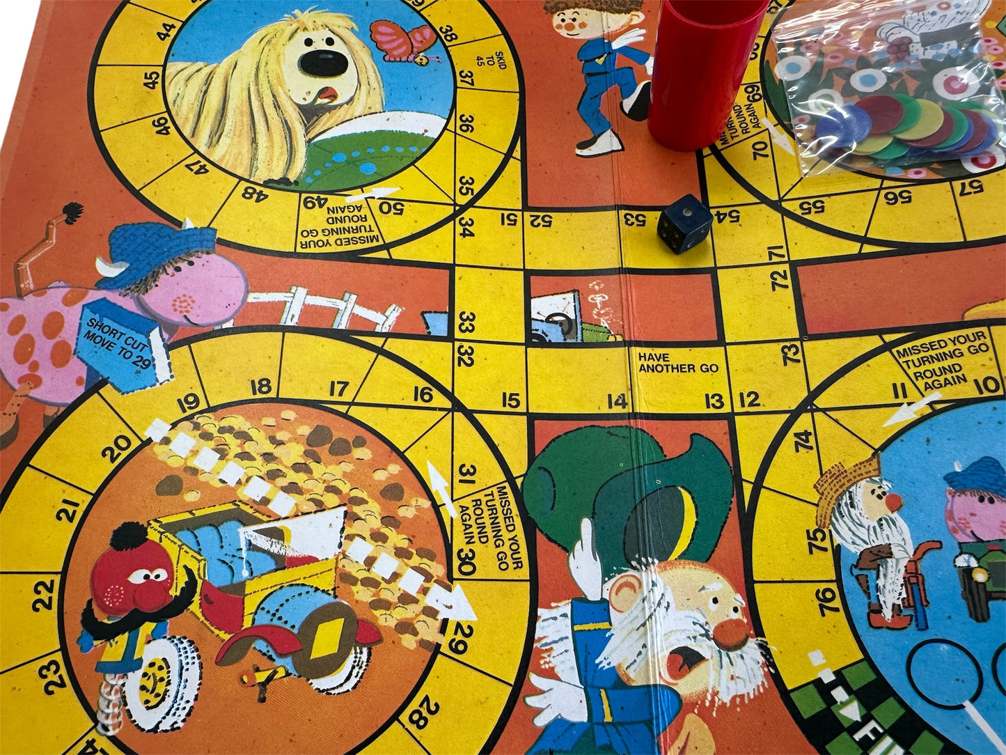 Vintage 1973 Hopes - The Magic Roundabout Twin Pack - 2 Great Board Games In One Super Box - Includes Crazy Races And Ludo - 100% Complete - In The Original Box.