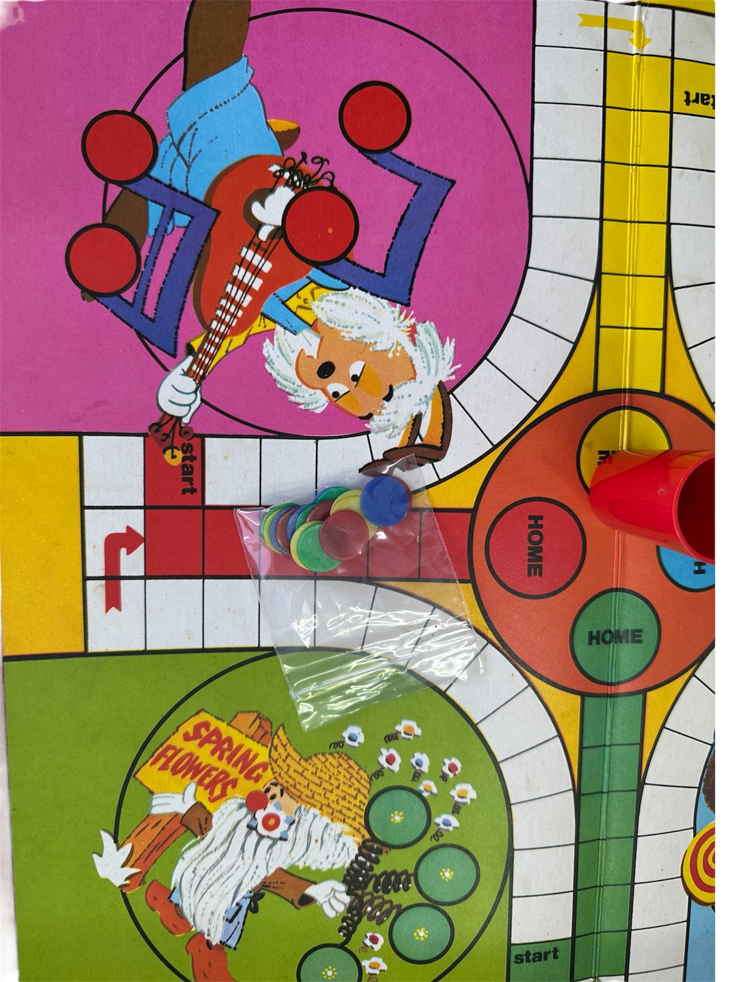 Vintage 1973 Hopes - The Magic Roundabout Twin Pack - 2 Great Board Games In One Super Box - Includes Crazy Races And Ludo - 100% Complete - In The Original Box.