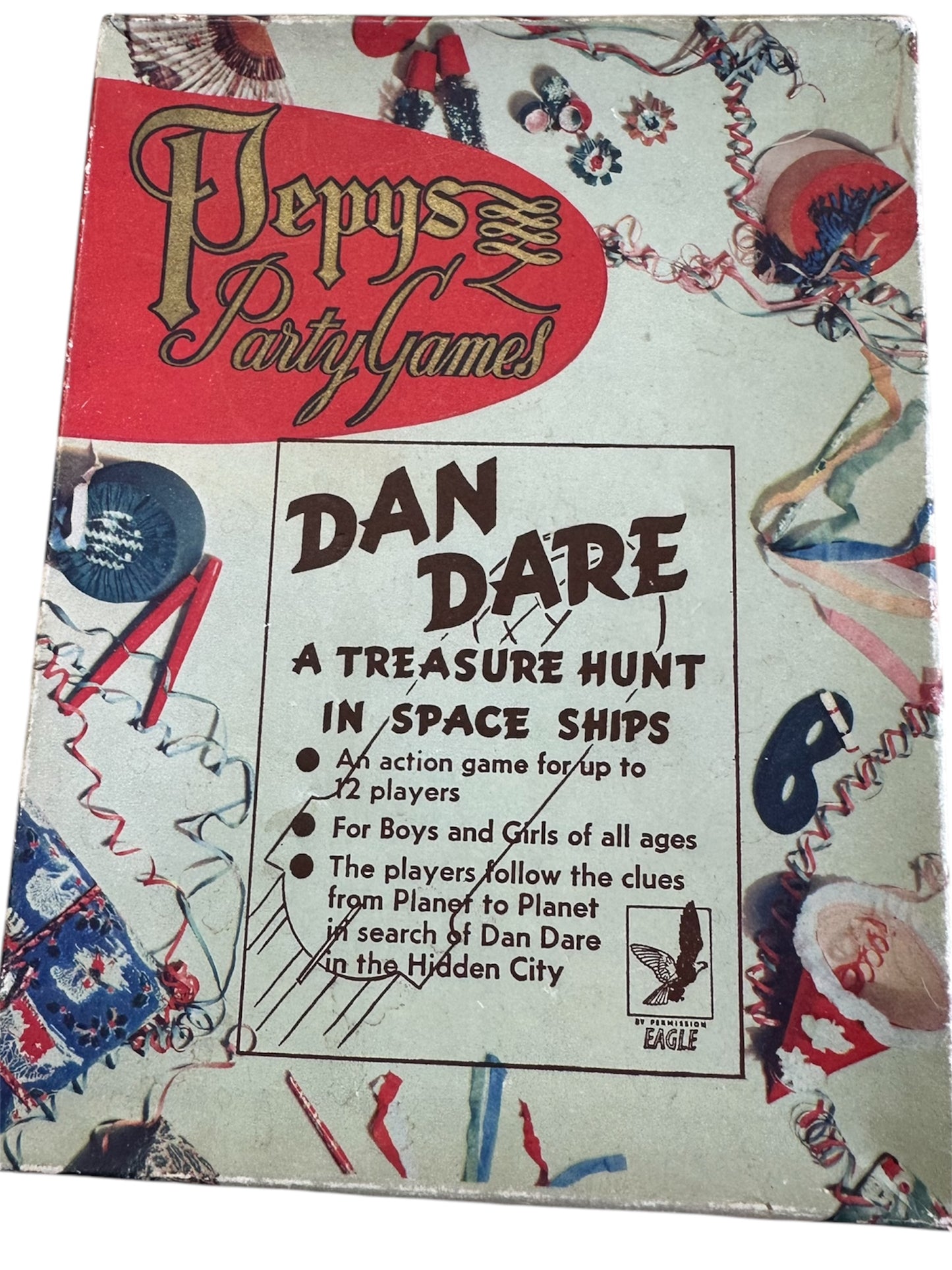 Vintage 1950's Pepys Party Games - The Dan Dare Treasure Hunt In Space Ships - ULTRA RARE Former Shop Stock