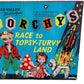 Vintage 1960 Roberta Leighs (Gerry Anderson Produced) Torchys Race To Topsy Turvy Land Board Game - Very Good Condition and Complete In The Original Box