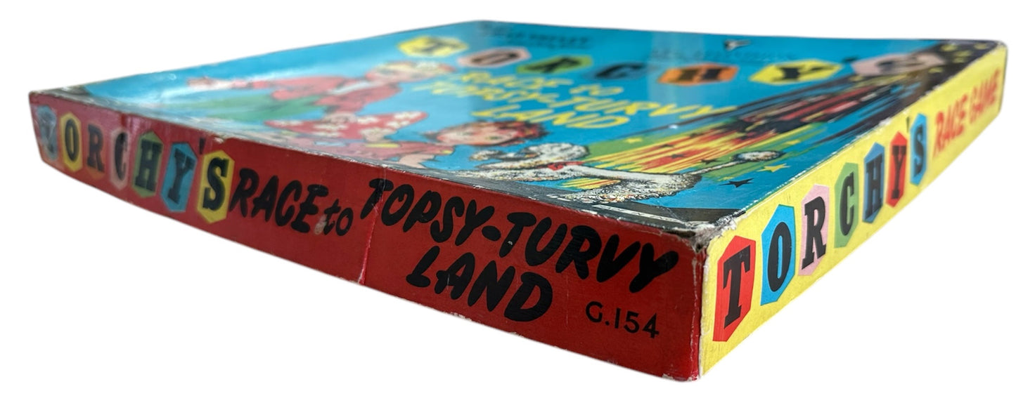 Vintage 1960 Roberta Leighs (Gerry Anderson Produced) Torchys Race To Topsy Turvy Land Board Game - Very Good Condition and Complete In The Original Box