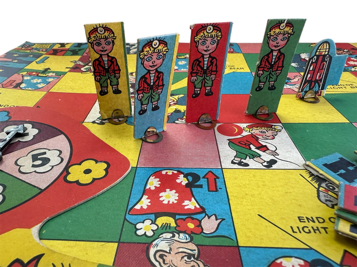 Vintage 1960 Roberta Leighs (Gerry Anderson Produced) Torchys Race To Topsy Turvy Land Board Game - Very Good Condition and Complete In The Original Box