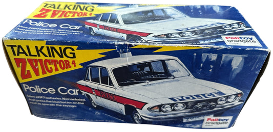 Vintage 1973 Palitoy Bradgate Z Cars Talking Z Victor 4 Triumph 2500 Police Car Battery Operated Fully Working & Complete In The Original Box