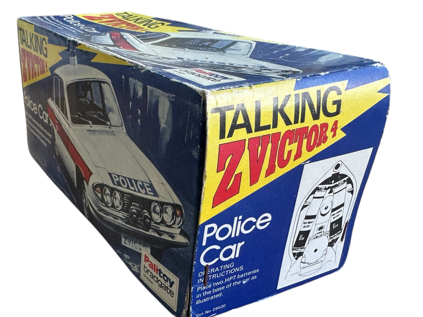 Vintage 1973 Palitoy Bradgate Z Cars Talking Z Victor 4 Triumph 2500 Police Car Battery Operated Fully Working & Complete In The Original Box