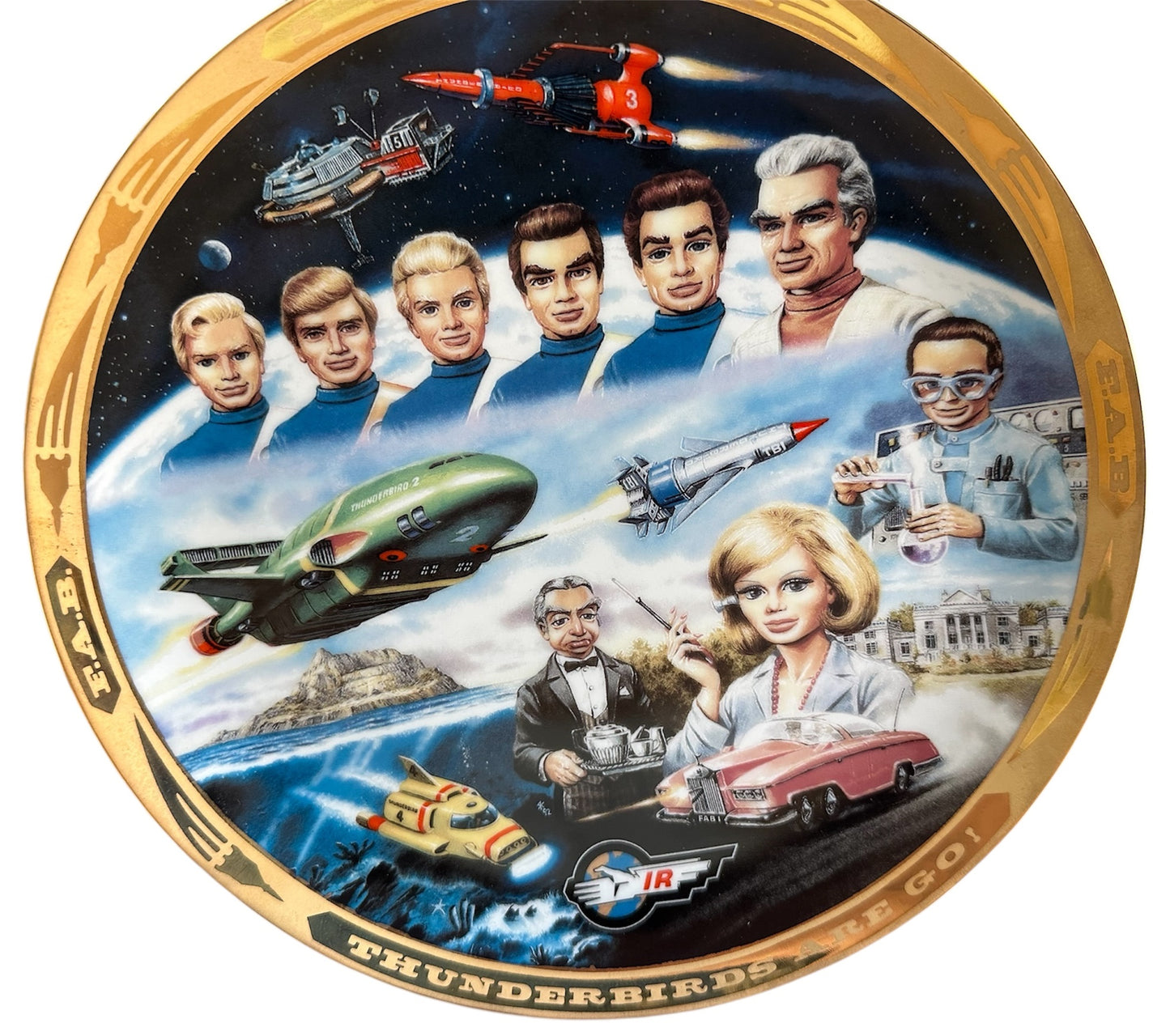 Vintage Hamiltons 1993 Gerry Andersons Thunderbirds Plate Collection - Thunderbirds Are Go - Limited Edition Shop Stock Room Find