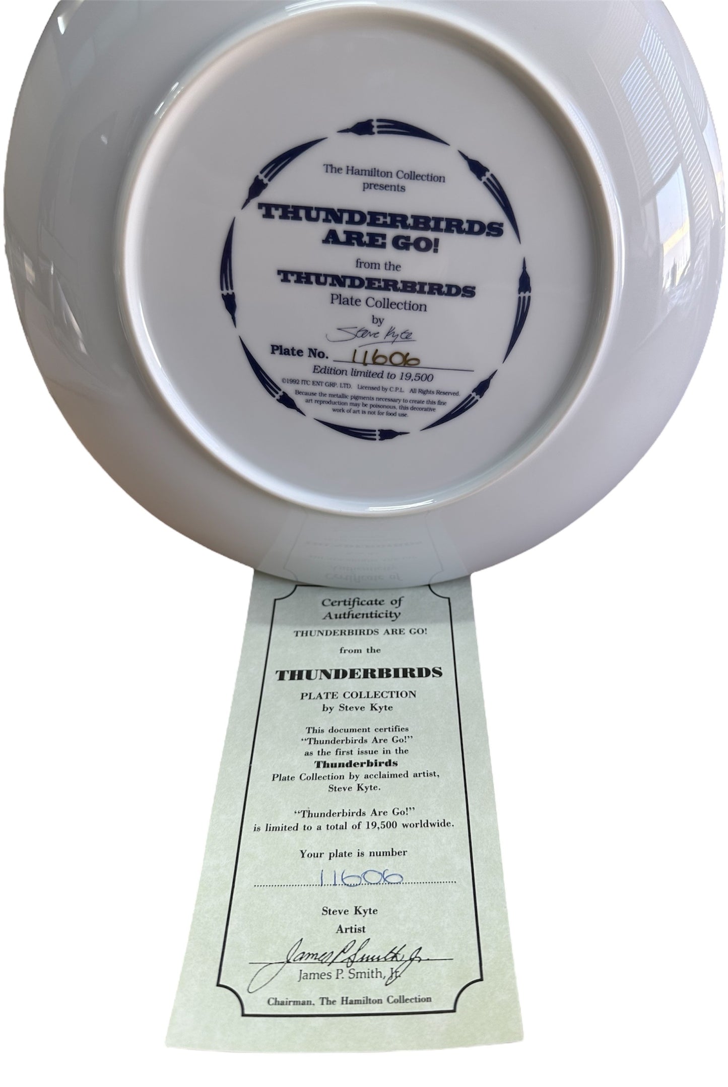 Vintage Hamiltons 1993 Gerry Andersons Thunderbirds Plate Collection - Thunderbirds Are Go - Limited Edition Shop Stock Room Find