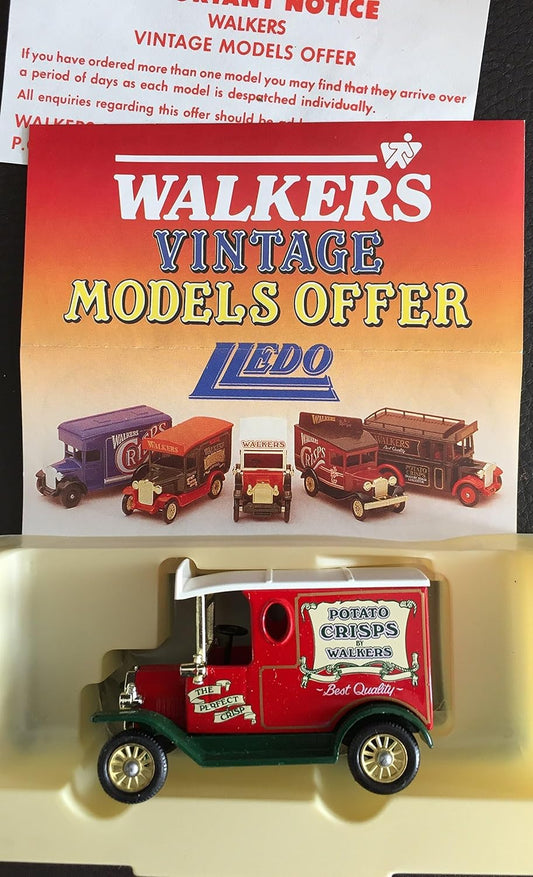 Vintage Lledo 1990 Mail Away Walkers Walkers Crisps 1920's Ford Model T Delivery Van Diecast Replica