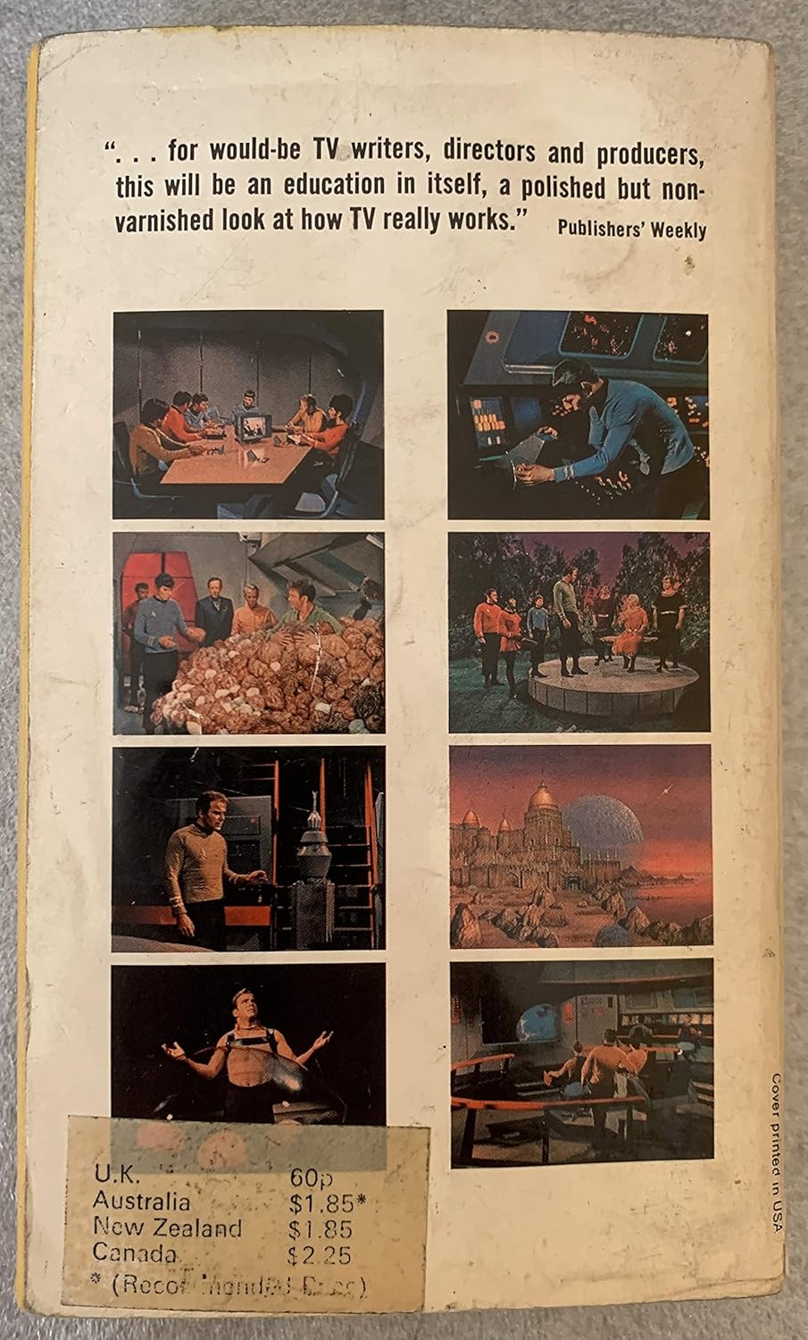Vintage 1973 The Making Of Star Trek - The Book On How To Write For TV By Stephen E Whitfield And Gene Roddenberry
