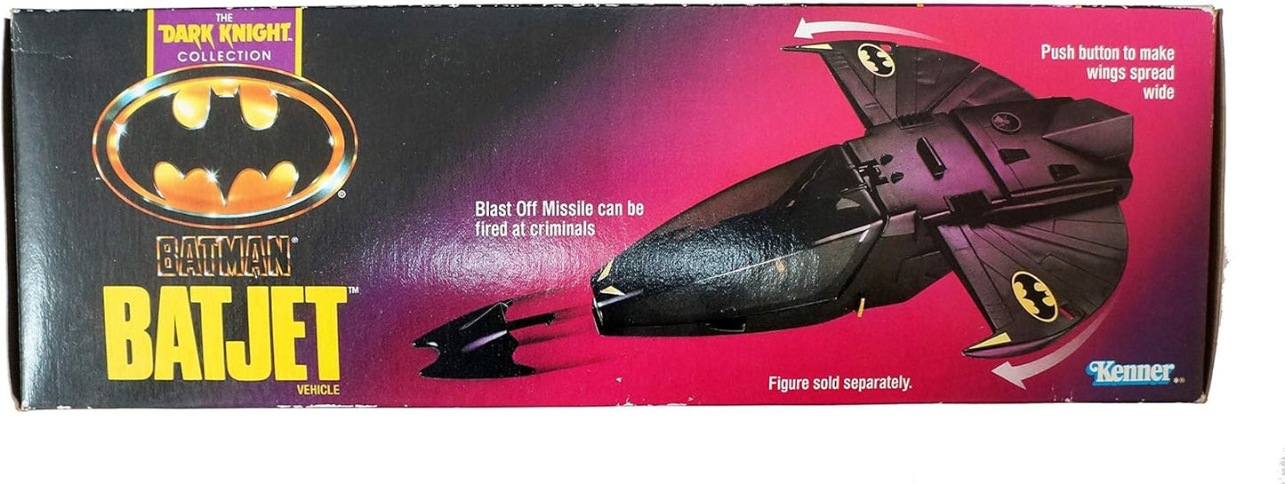 Vintage Kenner 1990 Batman The Batjet With Blast Off Missile & Spring Action WIngs - Brand New Factory Sealed Shop Stock Room Find