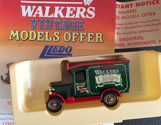 Vintage Lledo 1990 Mail Away Walkers Vintage Models Walkers Crisps Ford Model A Delivery Truck Diecast Replica.