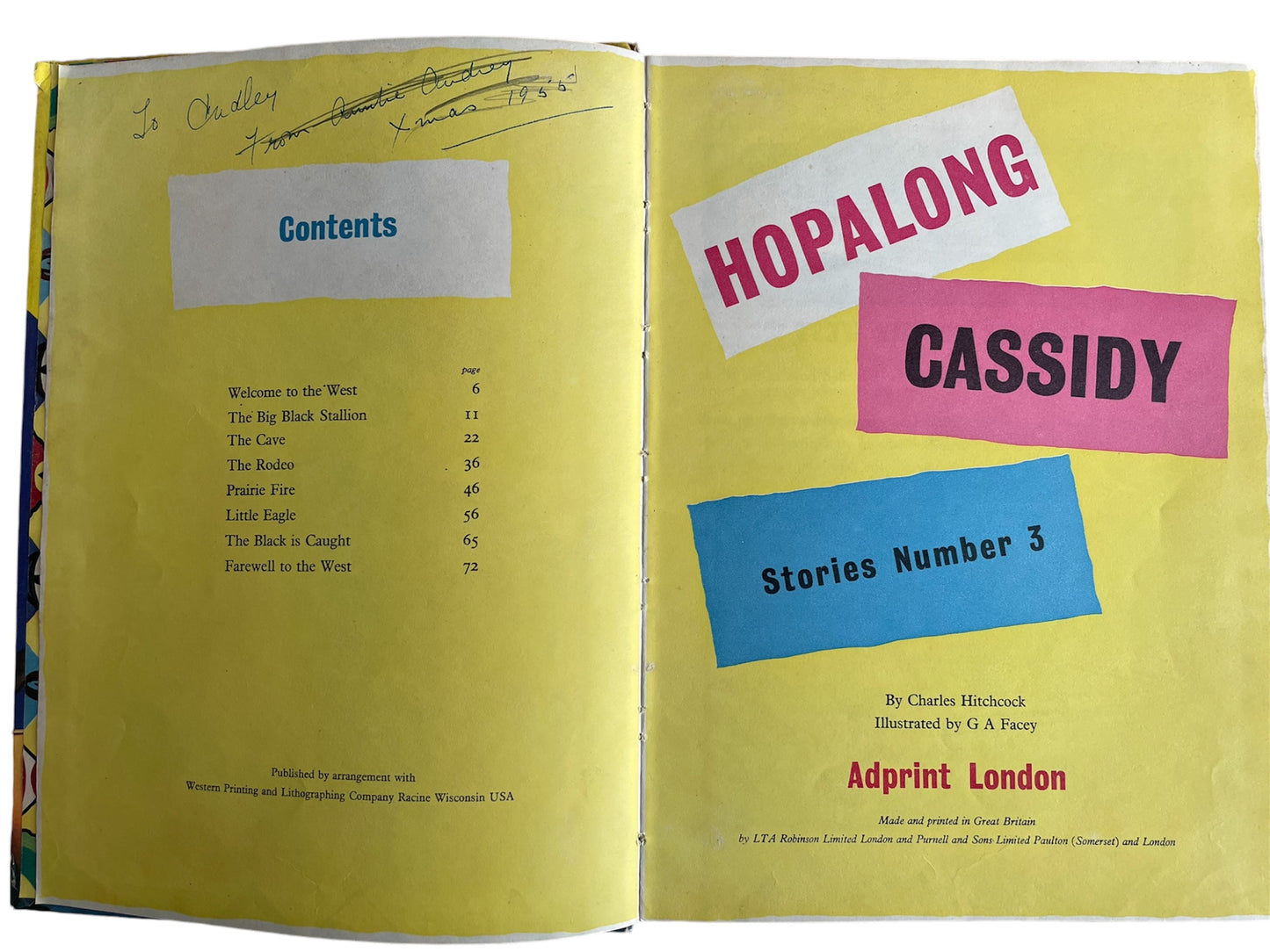 Vintage Hopalong Cassidy Stories No. 3 Annual from 1955
