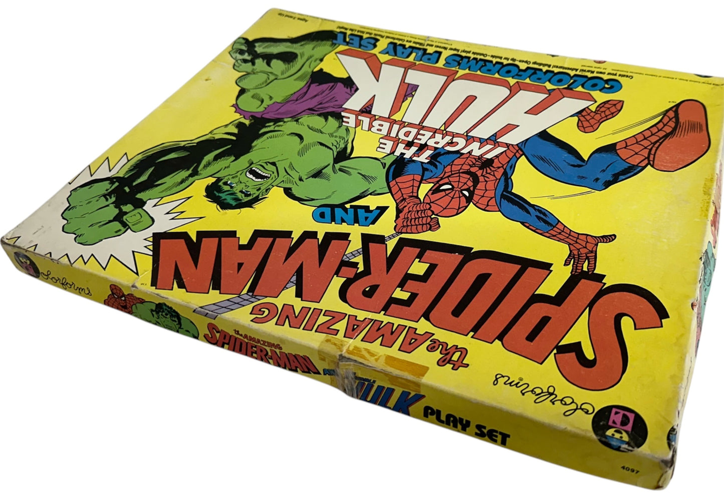 Vintage 1979 Marvels Colorforms Play Set - The Amazing Spiderman And The Incredible Hulk - Very Good Condition In The Original Box
