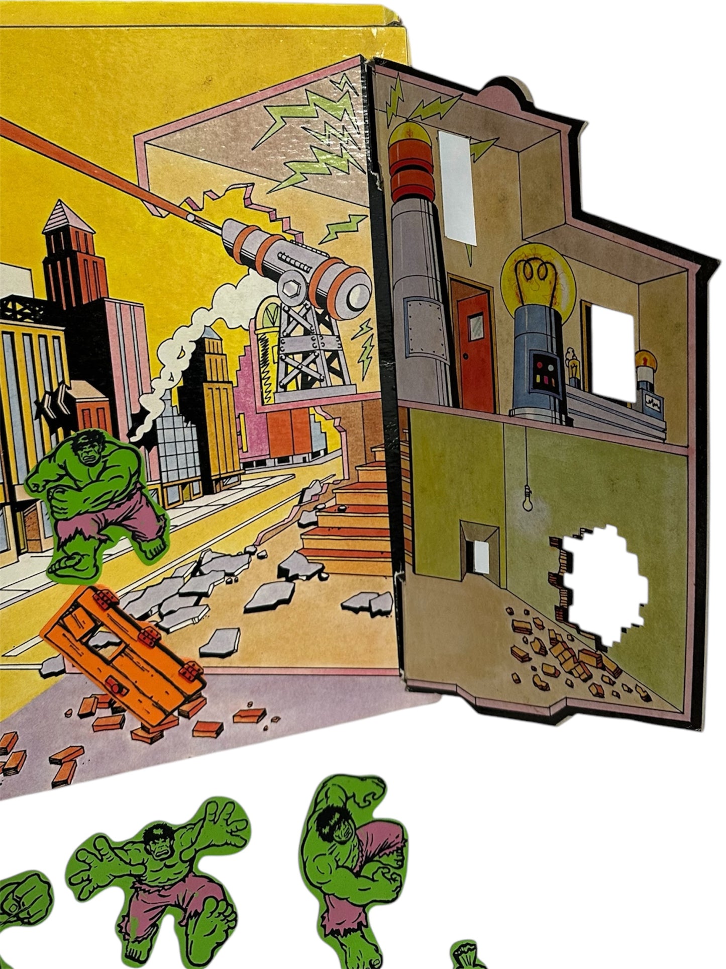 Vintage 1979 Marvels Colorforms Play Set - The Amazing Spiderman And The Incredible Hulk - Very Good Condition In The Original Box