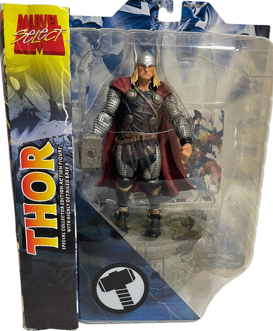 Vintage 2010 Diamond Select Limited Edition Collectors Series - Marvel Select Thor Special Collectors Edition Action Figure With Detailed Base - Brand New Factory Sealed Shop Stock Room Find