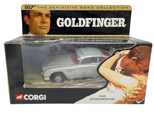 Vintage 2000 Corgi James Bond 007 Goldfinger - The Definitive Bond Collection - Aston Martin DB5 1:36 Scale Die-Cast Model Car Vehicle No. 04305 - Brand New Factory Sealed Shop Stock Room Find.