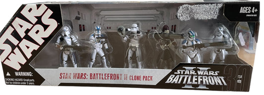 Vintage Star Wars 2007 The 30th Anniversary - Battlefront - Battlefront II Clone Pack Action Figure 6 Pack - Brand New Factory Sealed Shop Stock Room Find