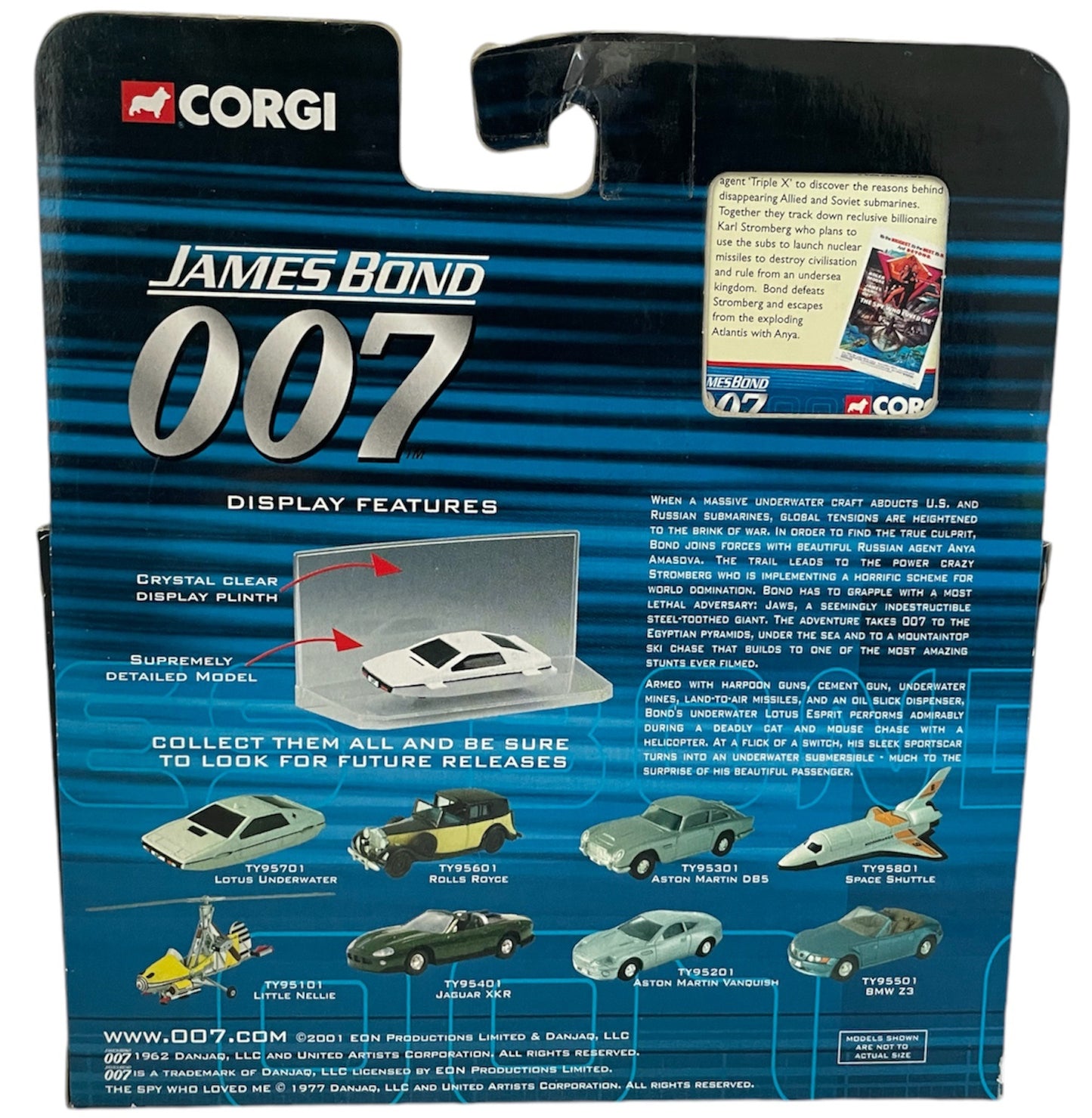 Vintage Corgi 2003 James Bond 007 The Spy Who Loved Me - Lotus Esprit Underwater 1:43 Scale Die-Cast Car Vehicle Replica Number TY95701 Shop Stock Room Find
