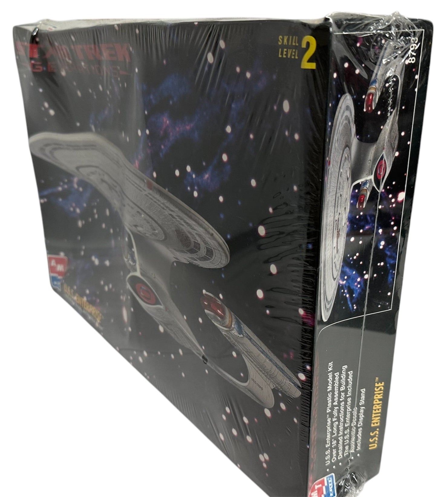 Vintage AMT/ERTL 1995 Star Trek Generations USS Enterprise NCC-1701D Highly Detailed Model Kit With Display Stand - Model No. 8793 - Factory Sealed Shop Stock Room Find