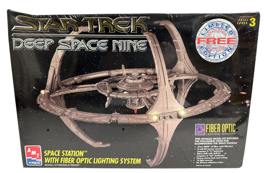 Vintage AMT/ERTL 1995 Star Trek Deep Space Nine - Space Station Highly Detailed Model Kit With Fiber Optic Lighting System, Plus Display Stand - Model No. 8764 - Factory Sealed Shop Stock Room Find