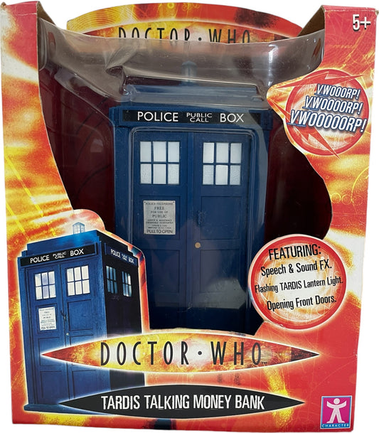 Vintage 2006 Dr Doctor Who Electronic Tardis Talking Money Bank - Brand New Factory Sealed Shop Stock Room Find