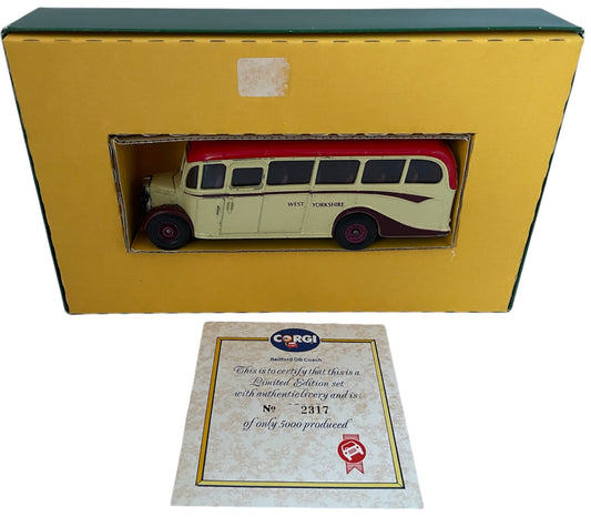 Vintage Corgi Classics 1990 West Yorkshire Bedford Type OB Coach Diecast Replica Model Vehicle No. 97104 Limited Edition With COA - In The Original Box