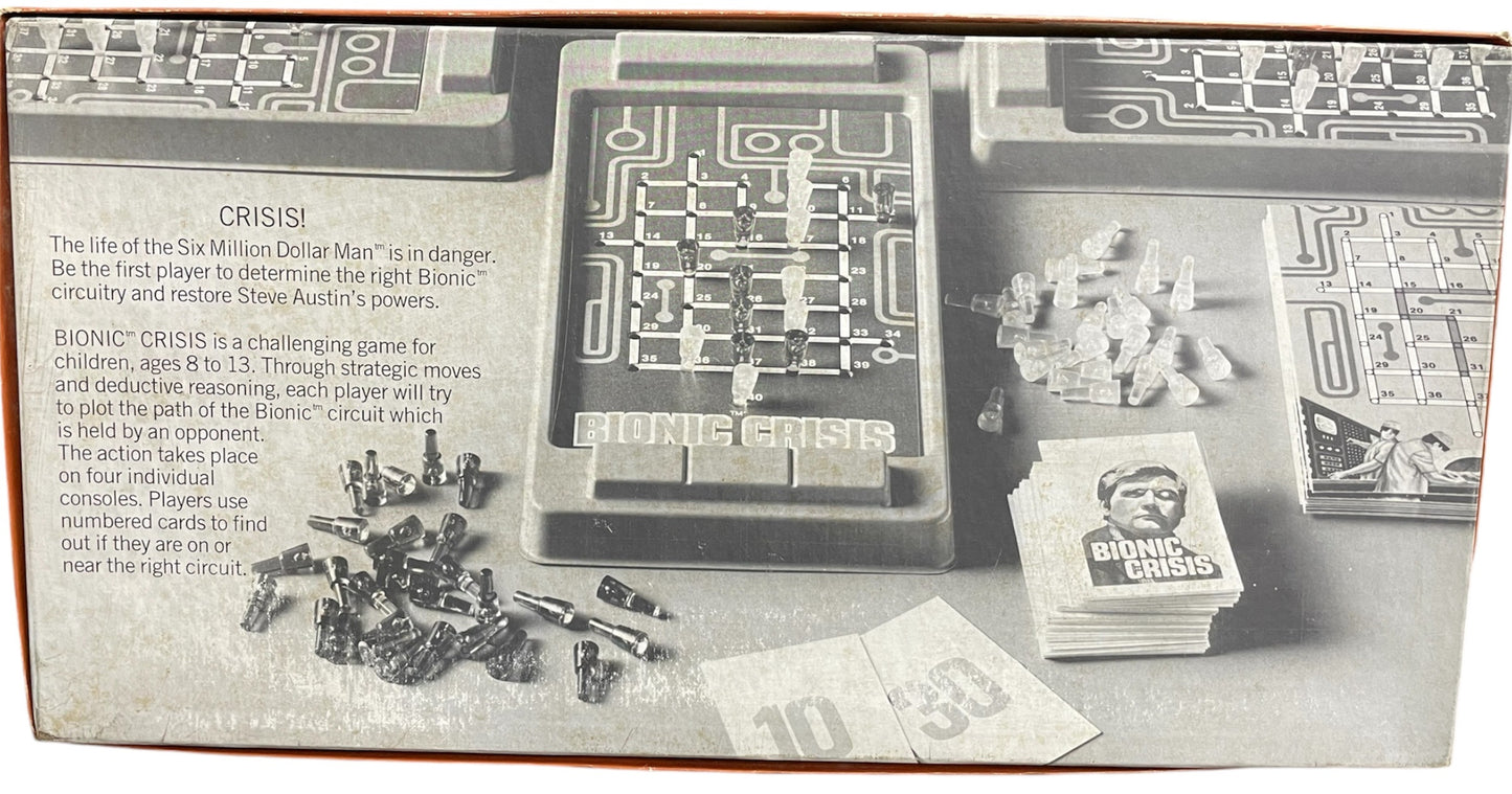 Vintage Parkers 1976 The Six Million Dollar Man Bionic Crisis Board Game - Former Shop Counter Display Item