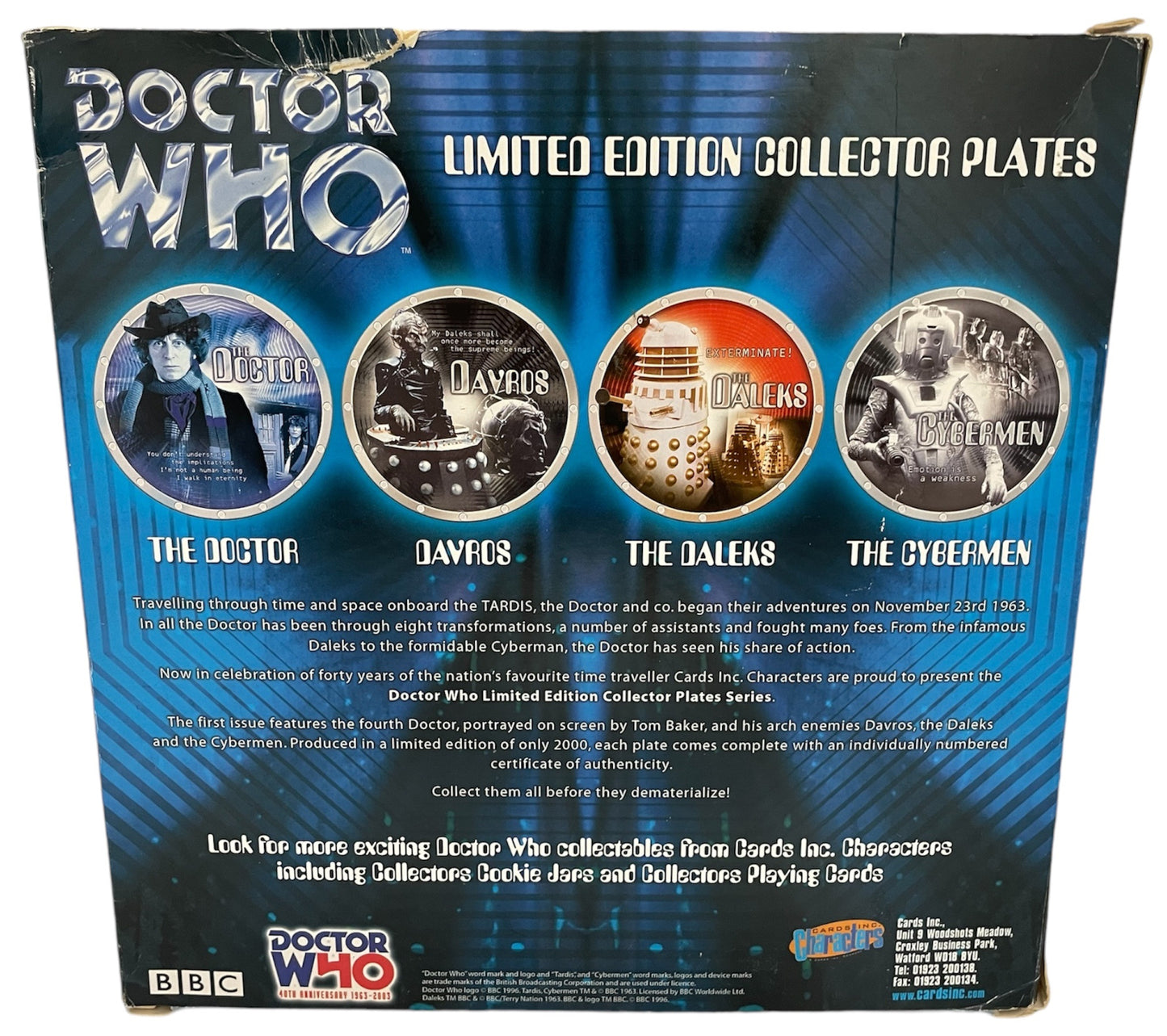 Vintage 1996 Doctor Dr Who - The Cybermen - Emotion Is A Weakness - Limited Edition Collectors Plate. - Shop Stock Room Find