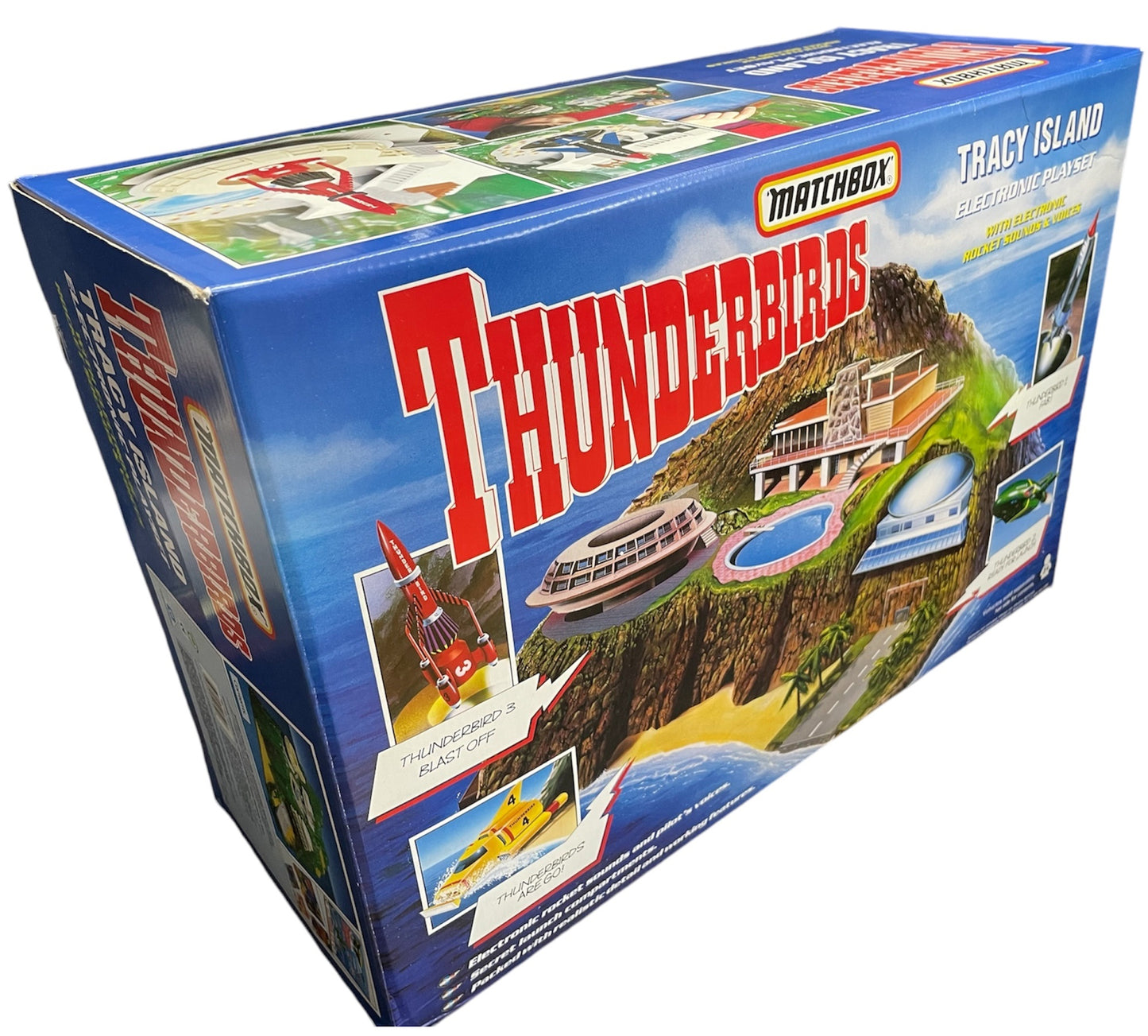 Vintage Matchbox 1992 Gerry Andersons Thunderbirds Electronic Tracy Island With Electronic Rocket Sounds And Voices Playset - Brand New Factory Sealed Shop Stock Room Find