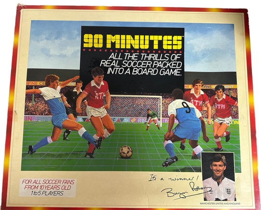 Sporting Connections 1986 - Bryan Robsons 90 Minutes Soccer Board Game - All The Thrills Of Real Soccer Packed Into A Board Game - Fantastic Condition 100% Complete In The Original Box