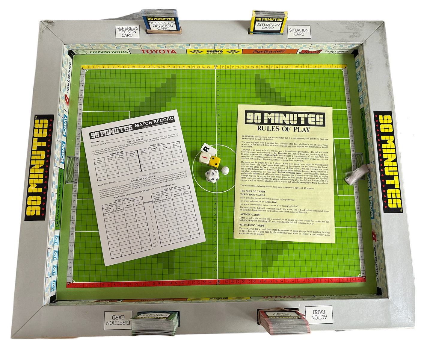 Sporting Connections 1986 - Bryan Robsons 90 Minutes Soccer Board Game - All The Thrills Of Real Soccer Packed Into A Board Game - Fantastic Condition 100% Complete In The Original Box