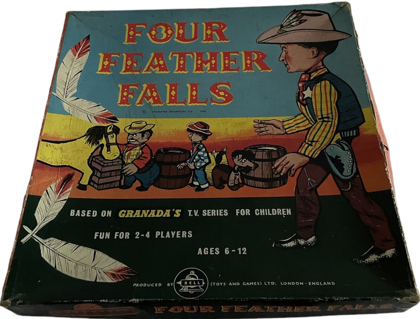 Vintage 1960 Gerry Andersons Four Feather Falls Board Game - Very Good Condition and Complete In The Original Box
