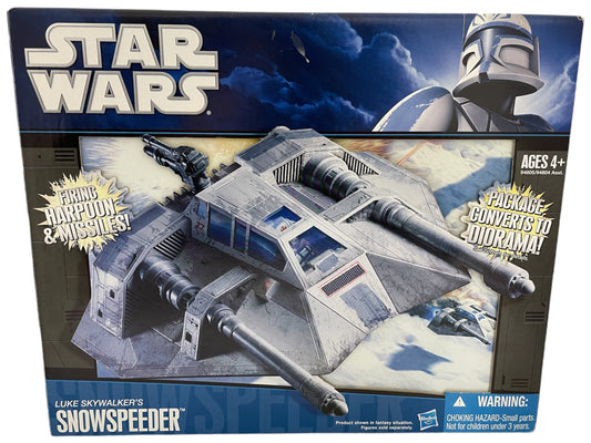Vintage 2010 Star Wars The Clone Wars Series - Luke Skywalkers Snowspeeder - Brand New Factory Sealed Shop Stock Room Find