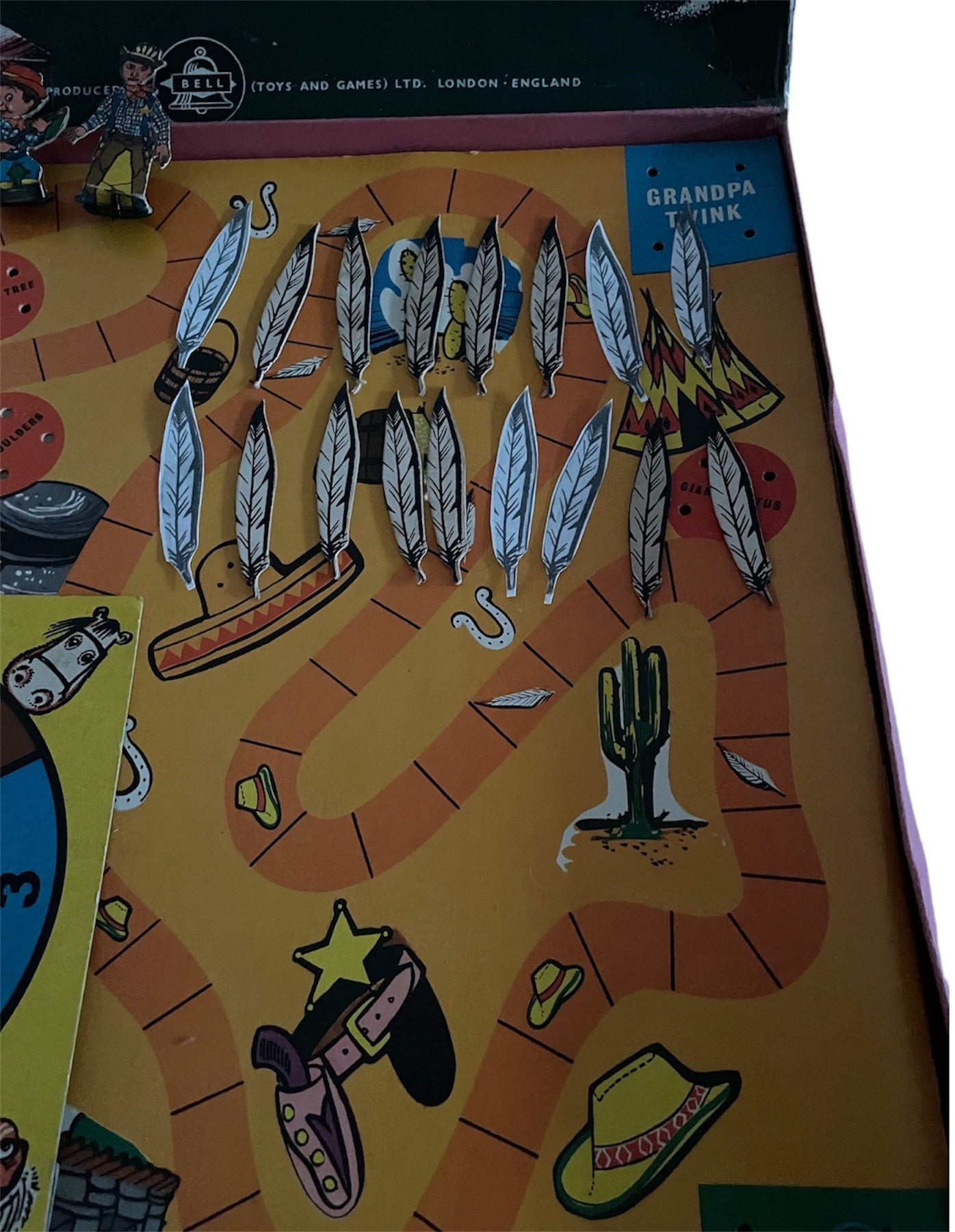 Vintage 1960 Gerry Andersons Four Feather Falls Board Game - Very Good Condition and Complete In The Original Box