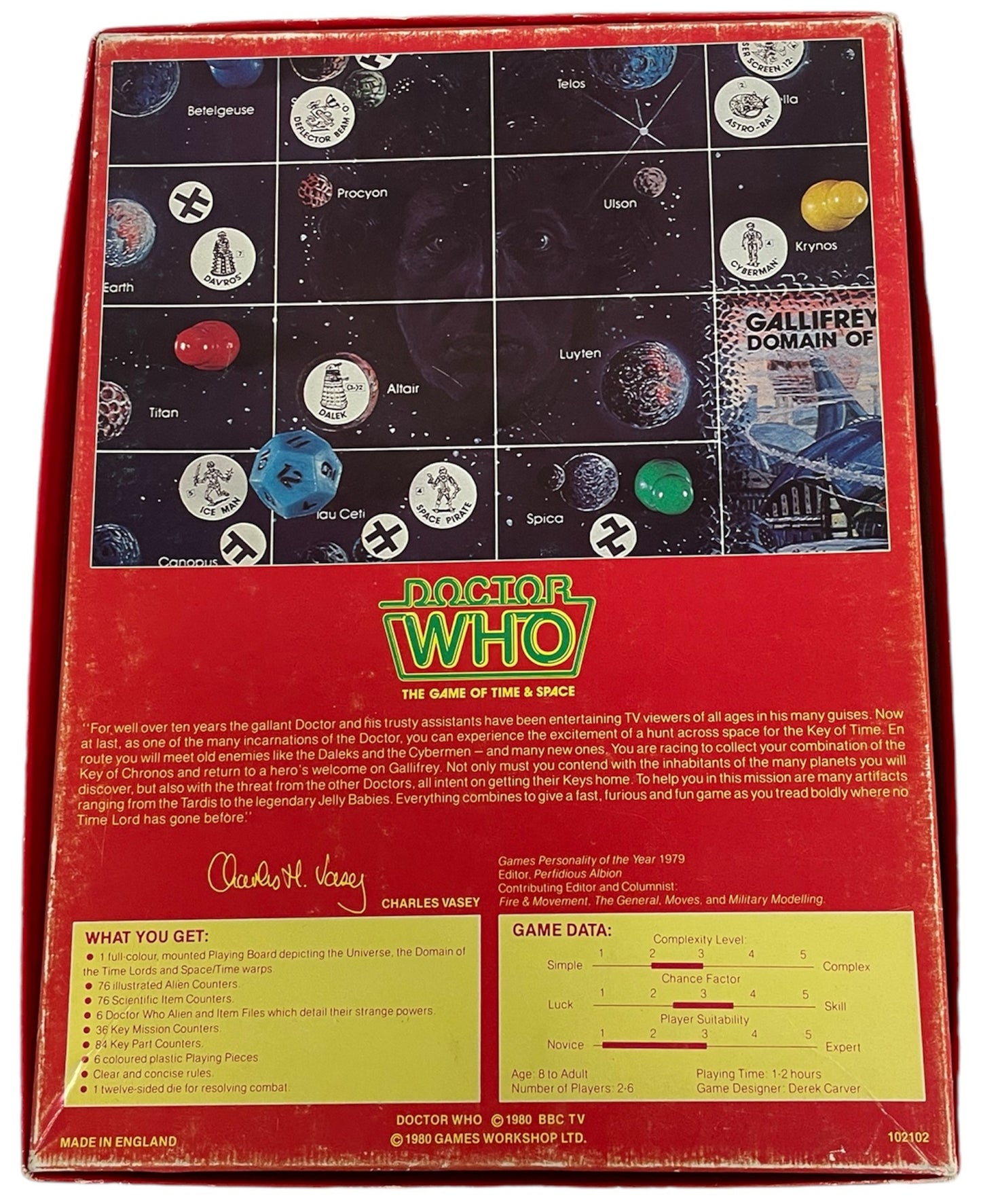 Vintage 1980 Doctor Dr Who The Game Of Time And Space Board Game - Fantastic Condition 100% Complete In The Original Box