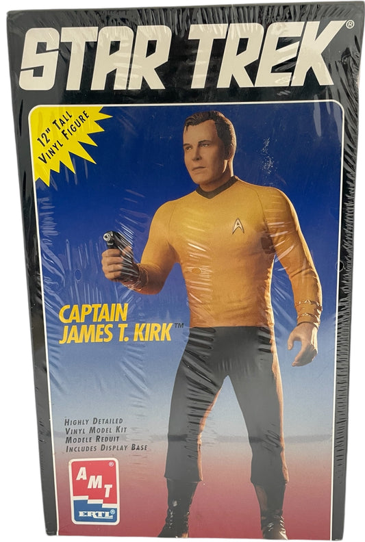Vintage AMT/ERTL Star Trek The Original Series - Captain James T Kirk Highly Detailed Special Collectors Edition Vinyl Model Kit - Factory Sealed Shop Stock Room Find