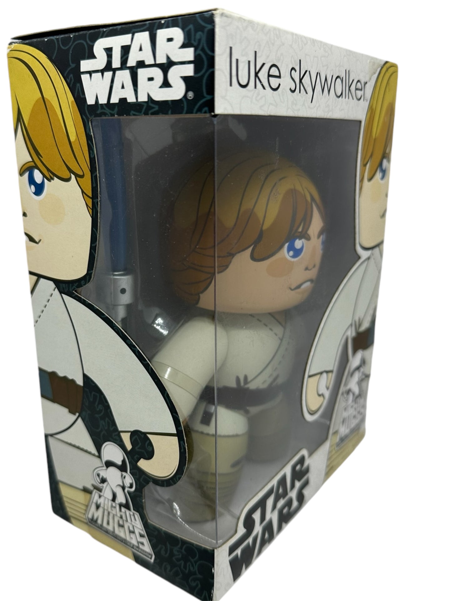 Vintage 2008 Star Wars The Original Trilogy Luke Skywalker Mighty Muggs 6 Inch Vinyl Figure - Brand New Factory Sealed Shop Stock Room Find