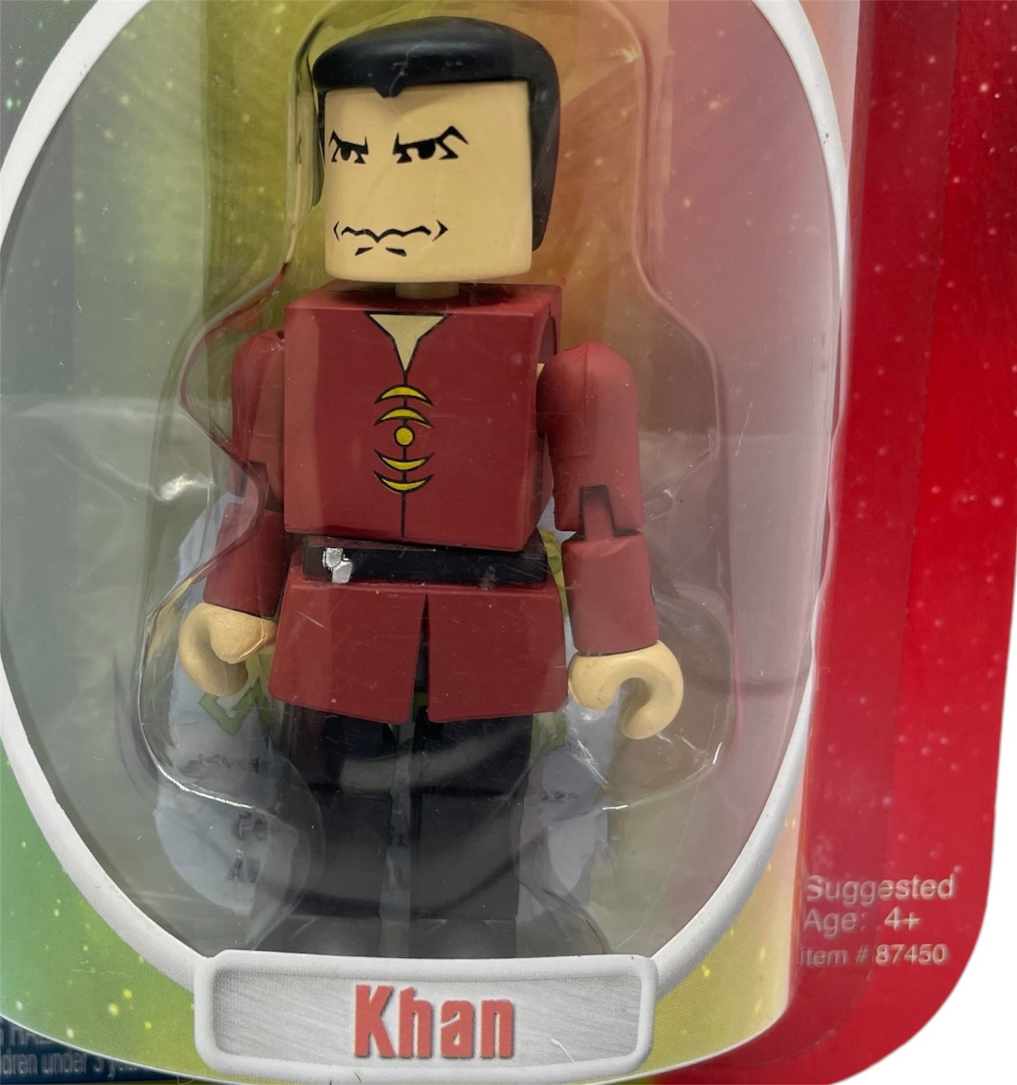 Vintage 2002 Art Asylam/Diamond Select Star Trek The Original Series Minimates Khan Block Figure - Brand New Factory Sealed Shop Stock Room Find