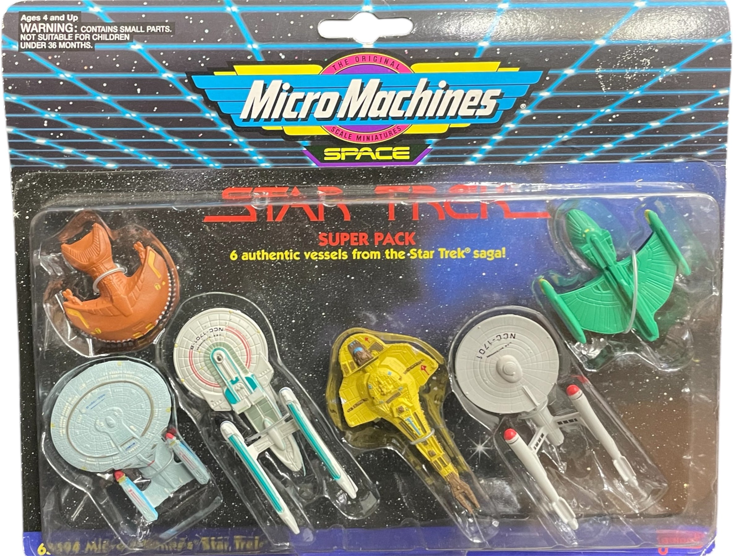 Vintage 1995 Star Trek The Super Set Micro Machines Space Star Ships L ...