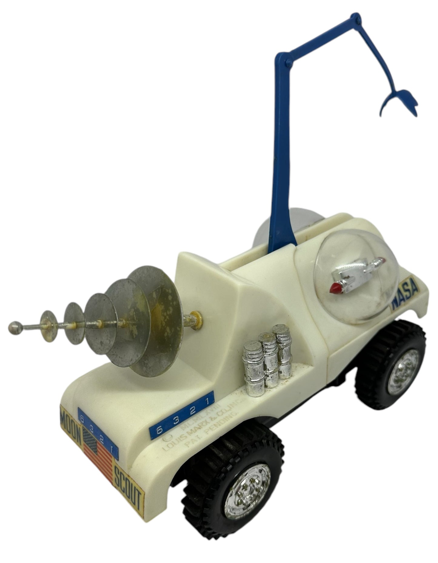 Vintage 1968 Louis Marx - Battery Operated Moon Grabber - 6321 Lunar Prober - Very Good Condition - Working Motor - In The Original Box