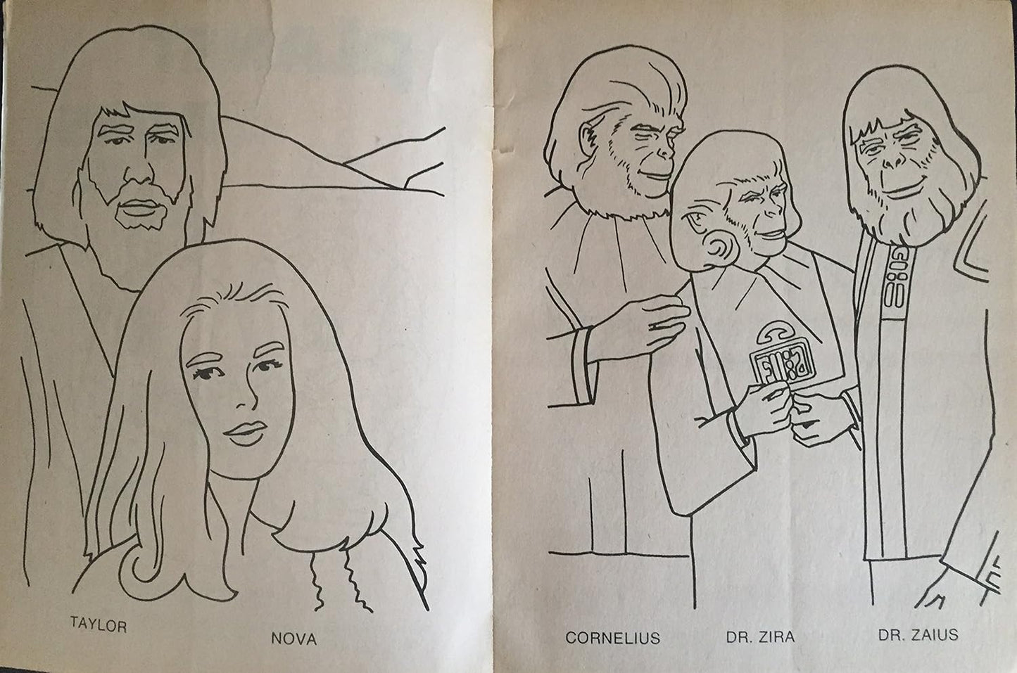 Vintage 1974 Planet Of The Apes Colouring Book Based On The Movie Mint Condition Shop Stock Room Find