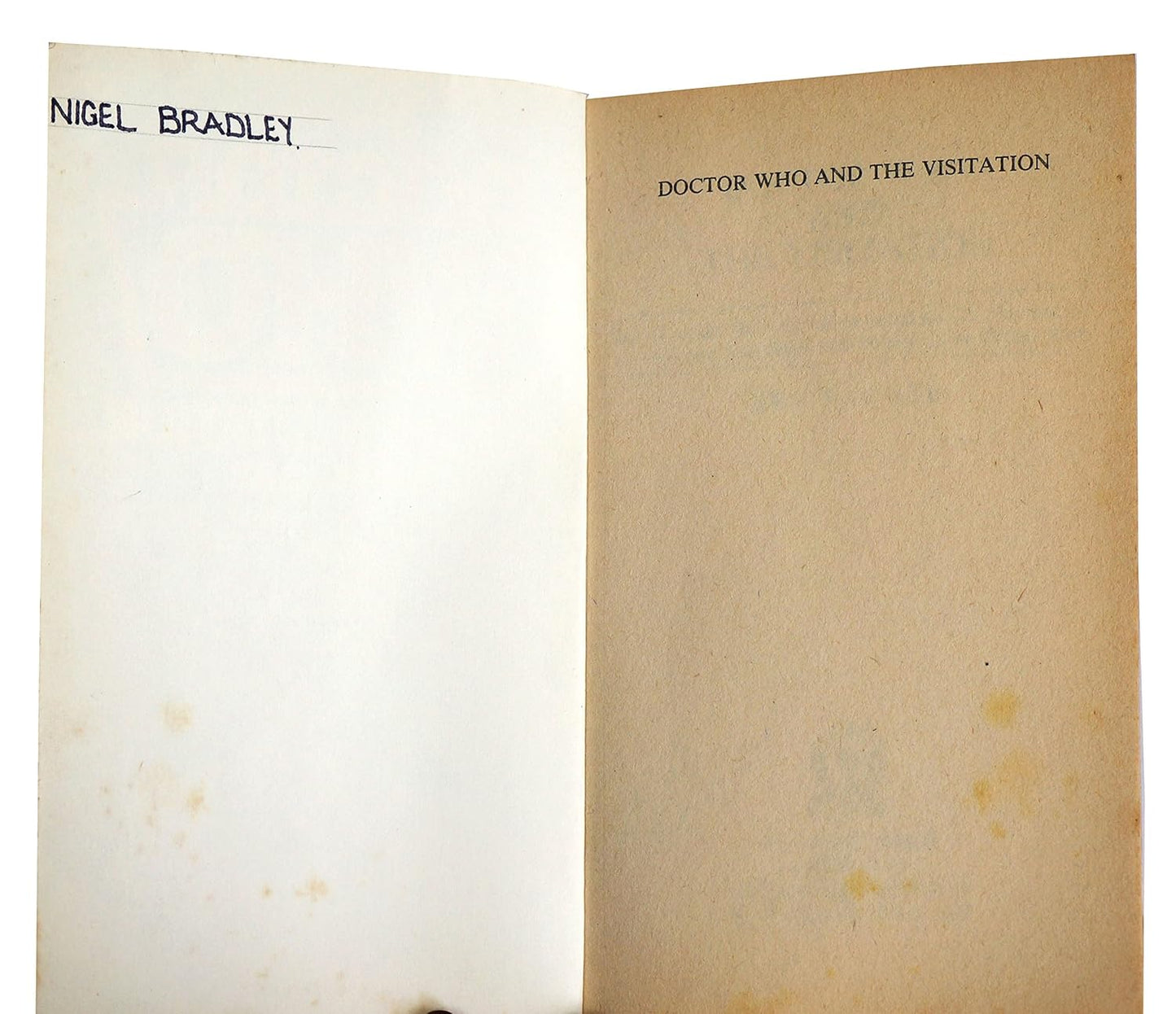 Vintage Target 1982 Dr Doctor Who And The Visitation Paperback Book Novelization by Eric Saward
