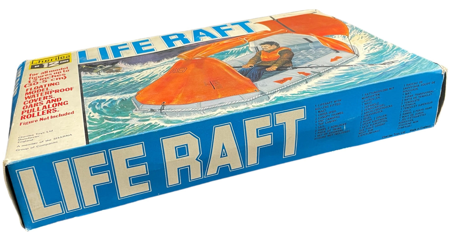 Vintage Cherilea 1976 Big 12 Series - Action Man Life Raft - Real Floating Model With Waterproof Covers - Fantastic Condition Former Display Set