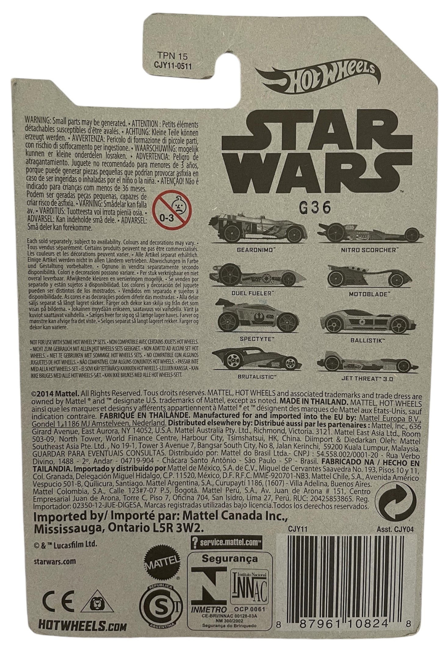 Star Wars 2014 Hot Wheels 1/64 Scale Die-Cast Ballistik Mini Model Car Vehicle - New In Pack