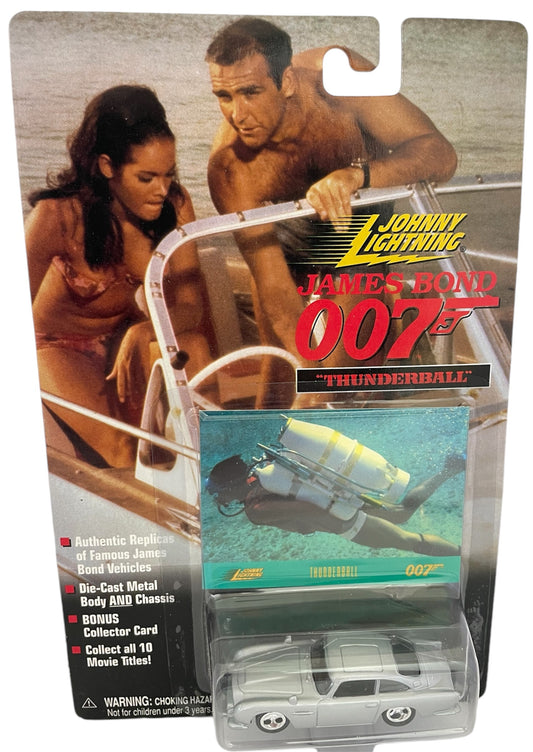 Vintage 1998 Johnny Lightning James Bond 007 - Thunderball - Aston Martin DB5 1:65 Scale Die-Cast Vehicle Replica Model&nbsp;- Includes Free Collectors Card - Brand New Factory Sealed Shop Stock Room Find