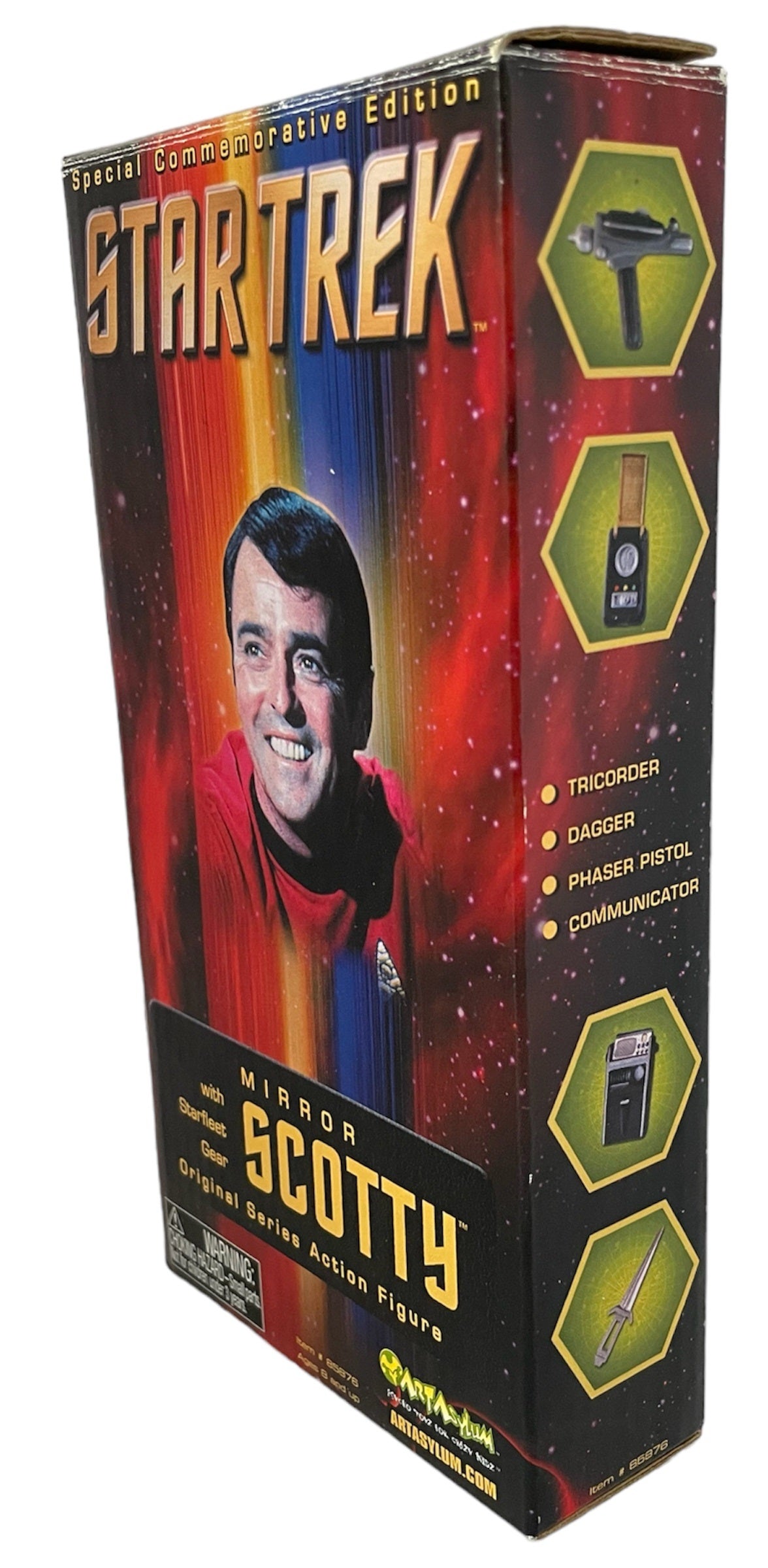 Vintage 2004 Art Asylum Star Trek The Original Series Special Commemorative Edition Mirror Universe Mr Scott Scotty Action Figure - Brand New Shop Stock Room Find