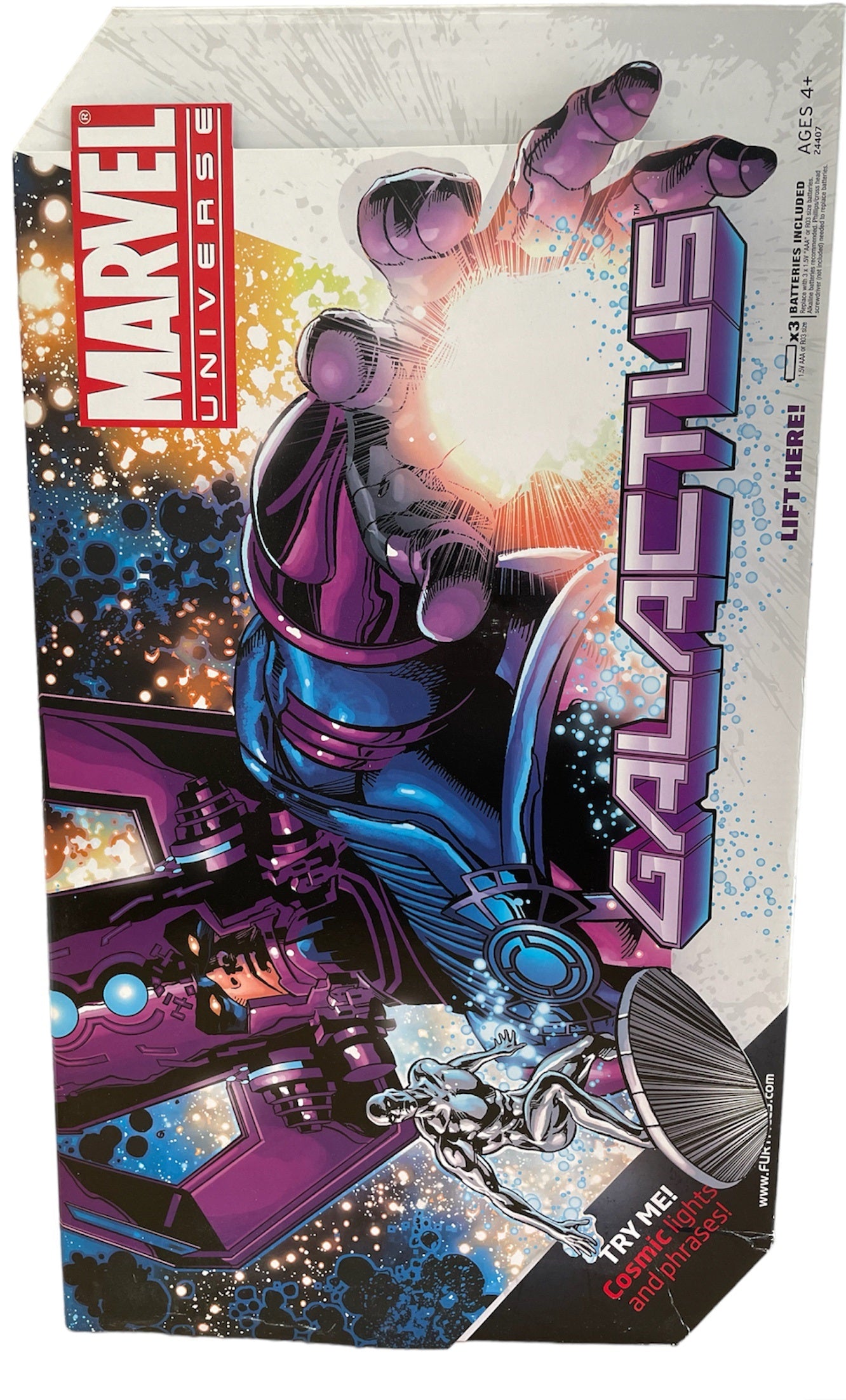 Vintage Marvels 2009 Masterworks 001 - 19 Inch Electronic Galactus Electronic Highly Detailed Poseable Action Figure With 3 3/4" Silver Surfer Figure - Brand New Factory Sealed Shop Stock Room Find