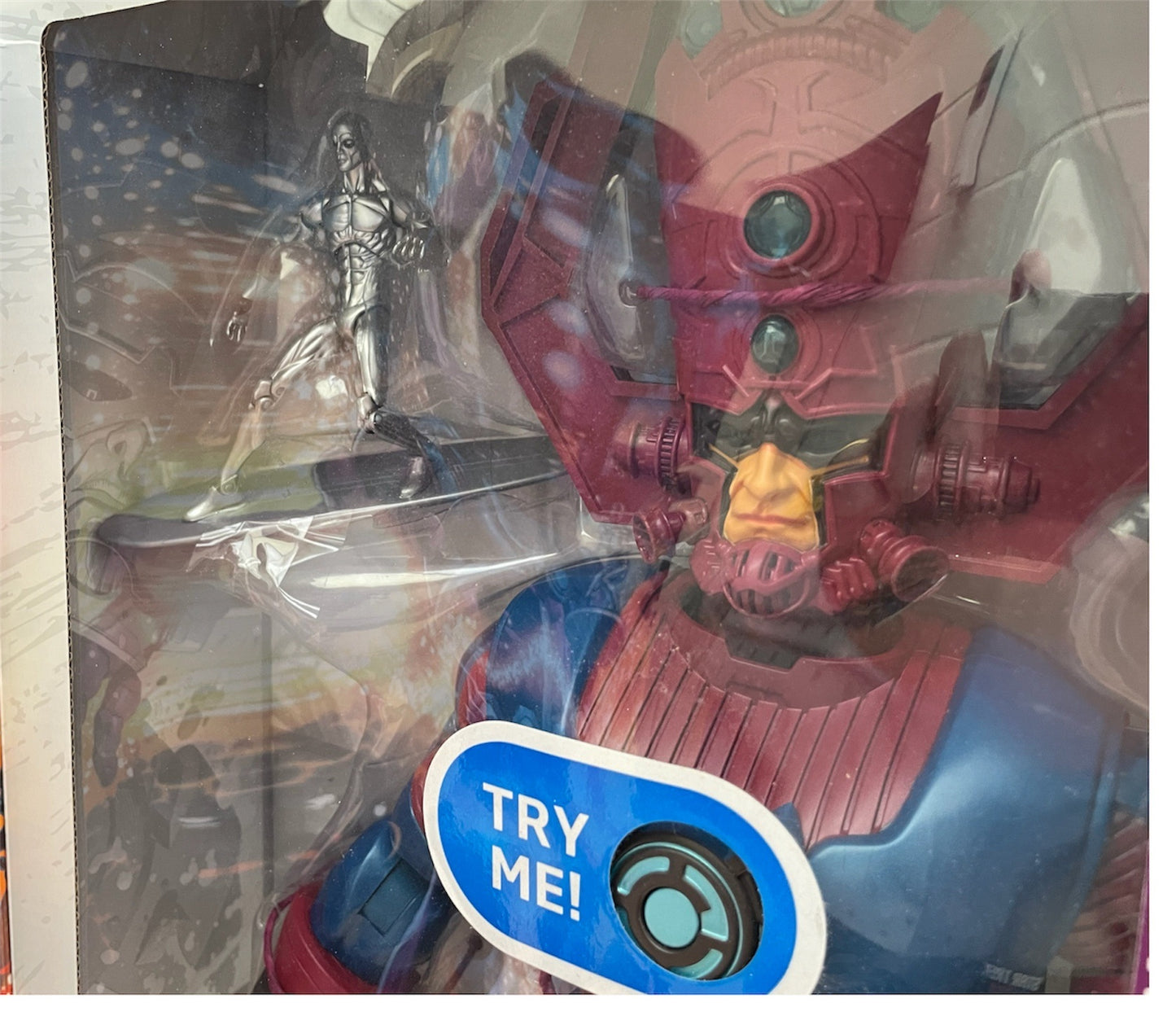 Vintage Marvels 2009 Masterworks 001 - 19 Inch Electronic Galactus Electronic Highly Detailed Poseable Action Figure With 3 3/4" Silver Surfer Figure - Brand New Factory Sealed Shop Stock Room Find