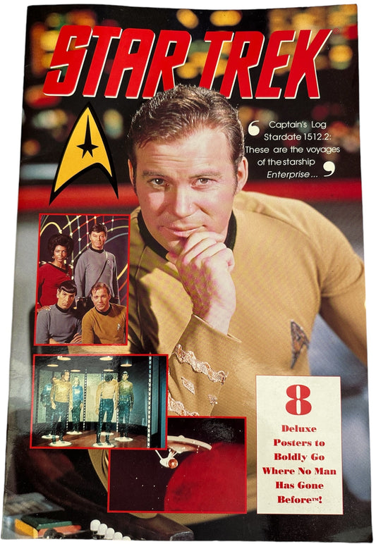 Vintage 1992 Star Trek The Original Series Giant Poster Book With 8 Deluxe Posters - Former Shop Stock